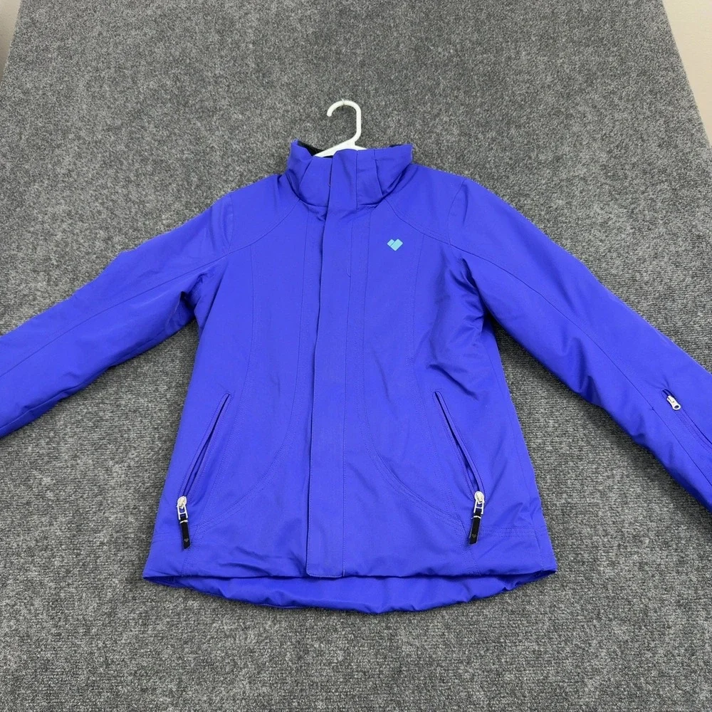Obermeyer Jacket Teen L Purple Polyester Insulated Full Zip Winter Ski Outdoor